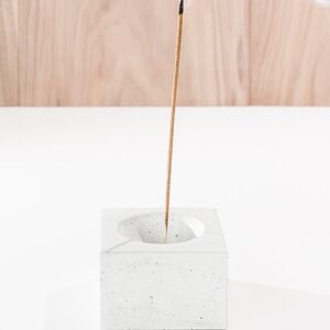 Orb Concrete Incense Burner Holder Minimalist Home Home Decor White